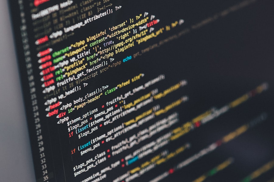 Code on a computer screen